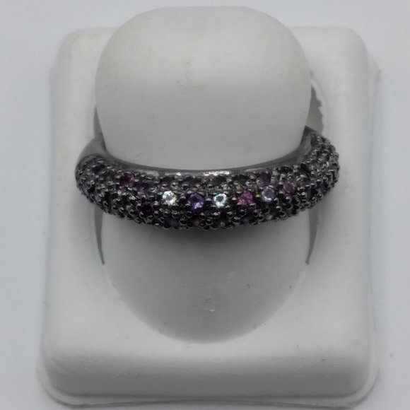 Multi-Gemstone Silver Ring - Picture 2 of 4